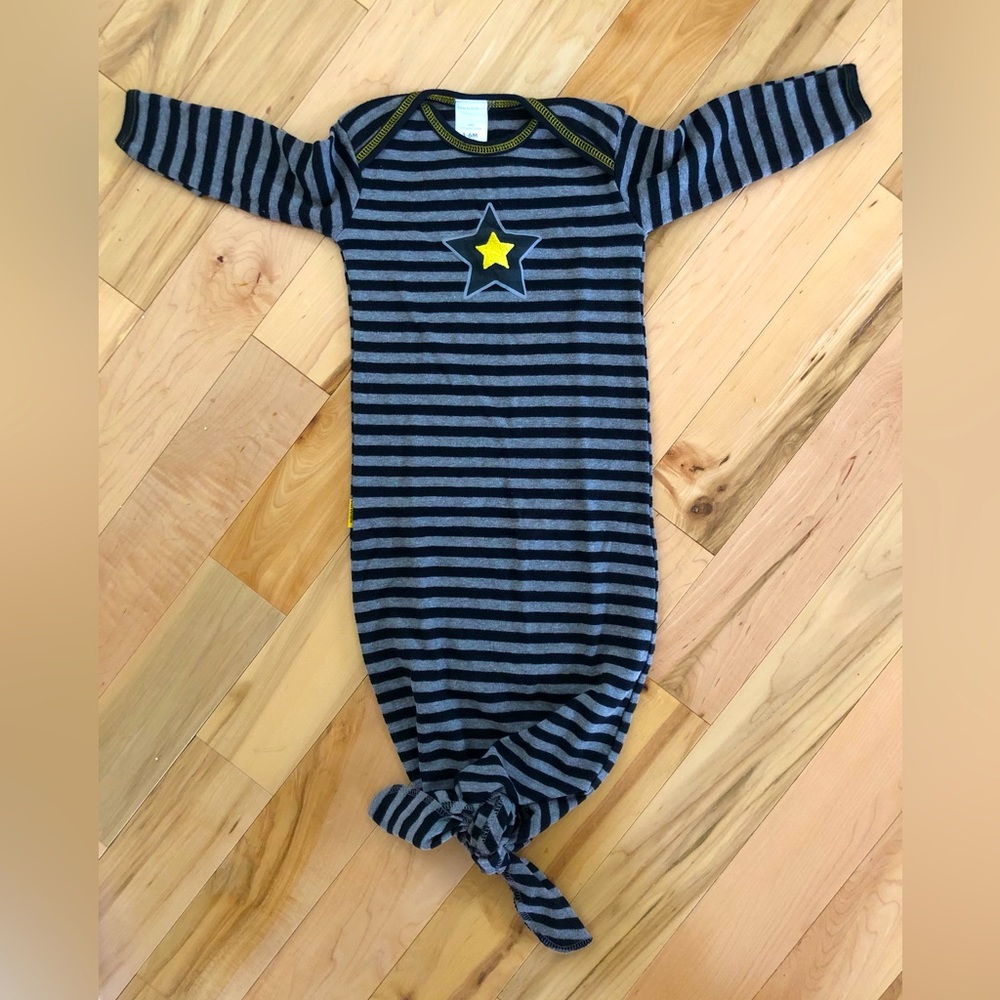 Blue Banana knotted gown. Size 3-6m.
